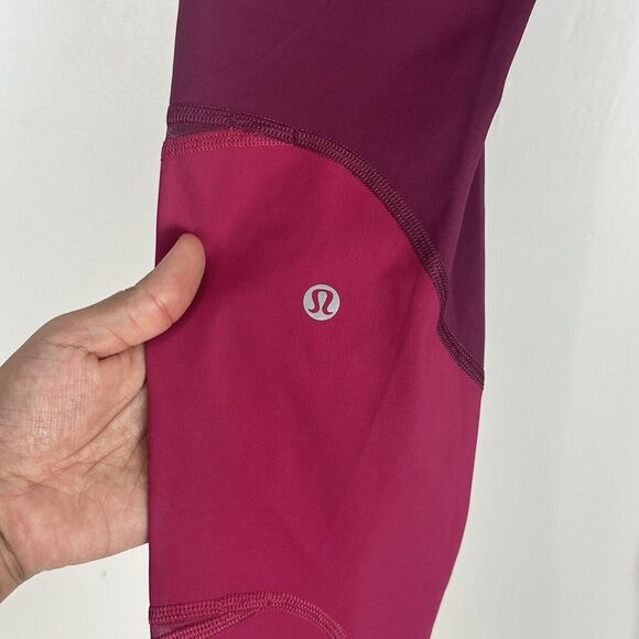 Lululemon Colour Me Ombre Tight 28" Leggings Dark Adobe Blush Berry Violet Red 6 - Picture 9 of 12